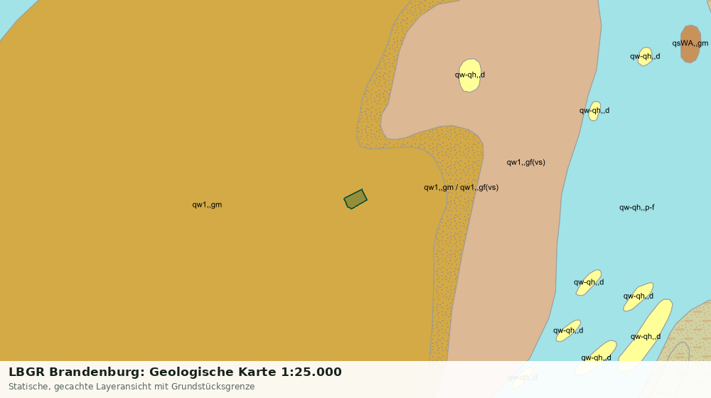 Statische Kartenansicht: LBGR Brandenburg: Geologische Karte 1:25.000