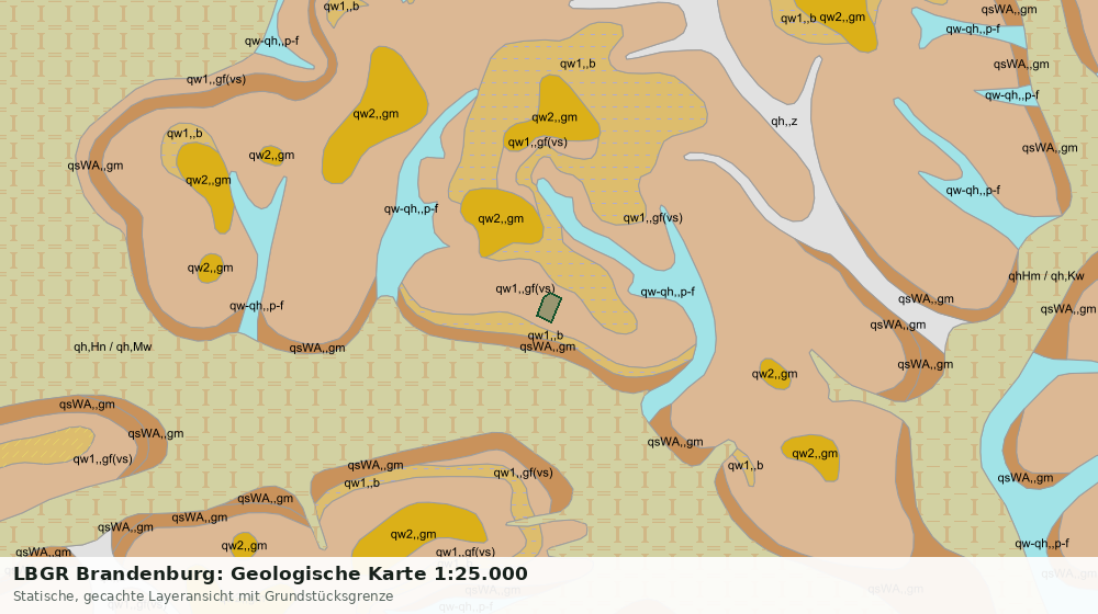 Statische Kartenansicht: LBGR Brandenburg: Geologische Karte 1:25.000
