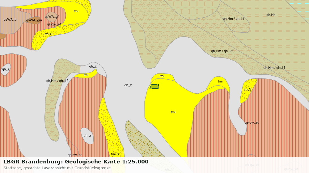 Statische Kartenansicht: LBGR Brandenburg: Geologische Karte 1:25.000