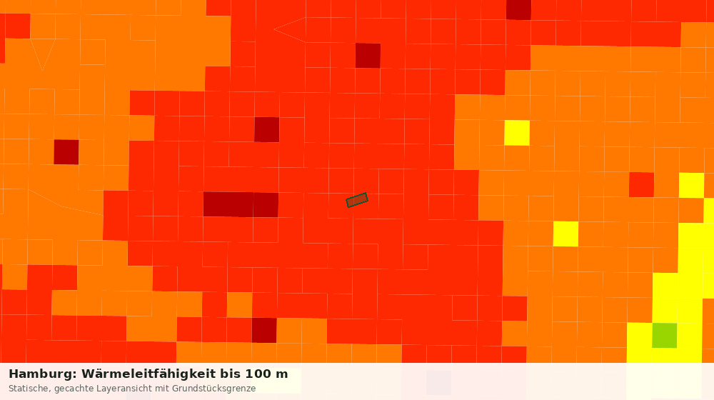Statische Kartenansicht: Hamburg: Wärmeleitfähigkeit bis 100 m