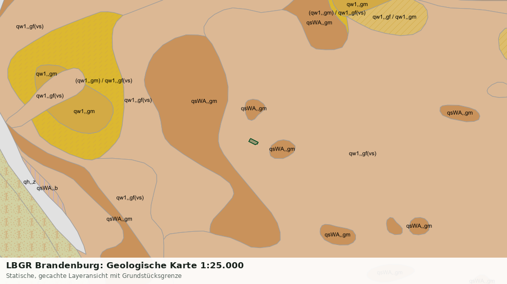 Statische Kartenansicht: LBGR Brandenburg: Geologische Karte 1:25.000