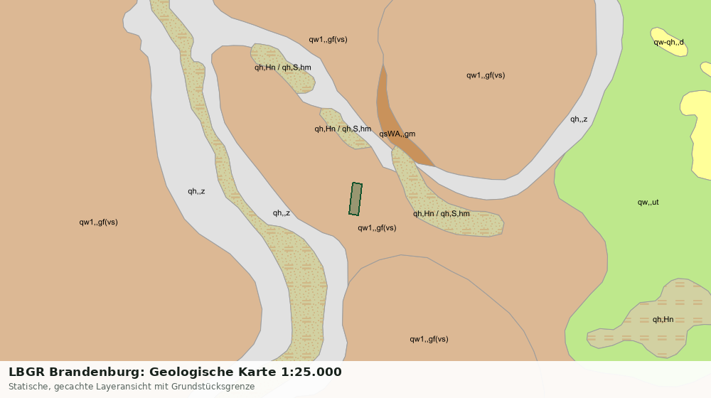 Statische Kartenansicht: LBGR Brandenburg: Geologische Karte 1:25.000