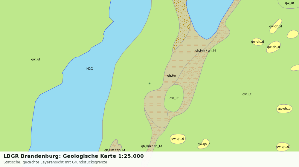 Statische Kartenansicht: LBGR Brandenburg: Geologische Karte 1:25.000