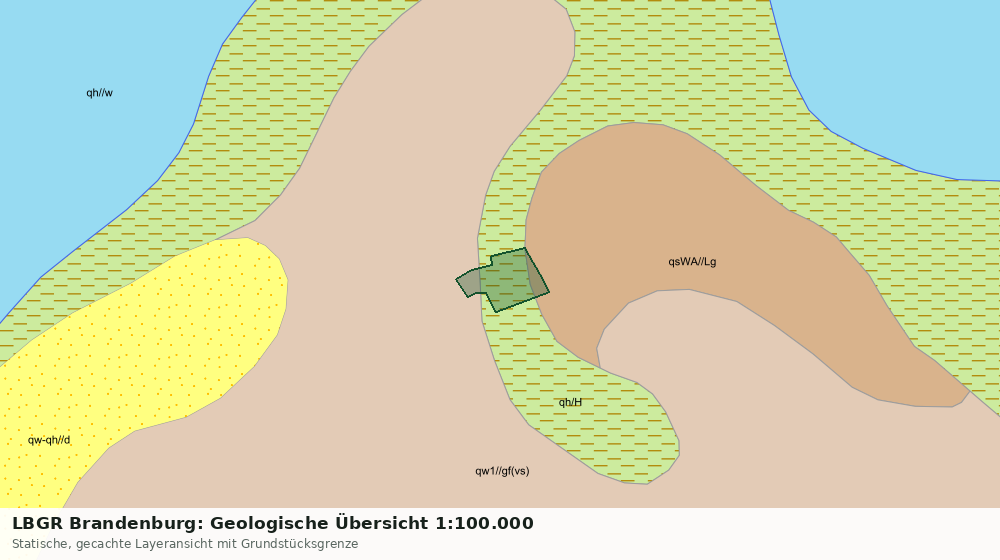 Statische Kartenansicht: LBGR Brandenburg: Geologische Übersicht 1:100.000