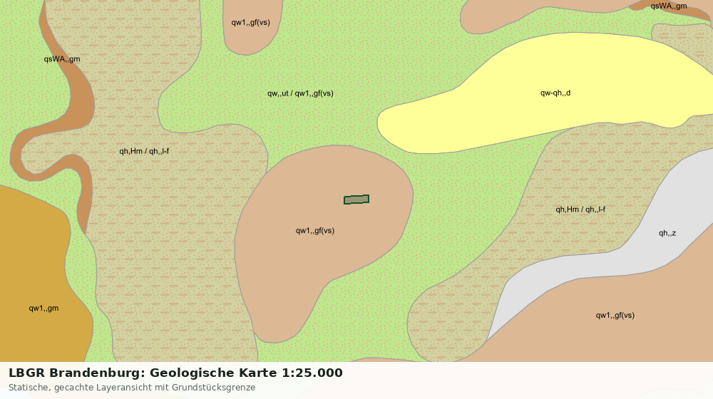 Statische Kartenansicht: LBGR Brandenburg: Geologische Karte 1:25.000