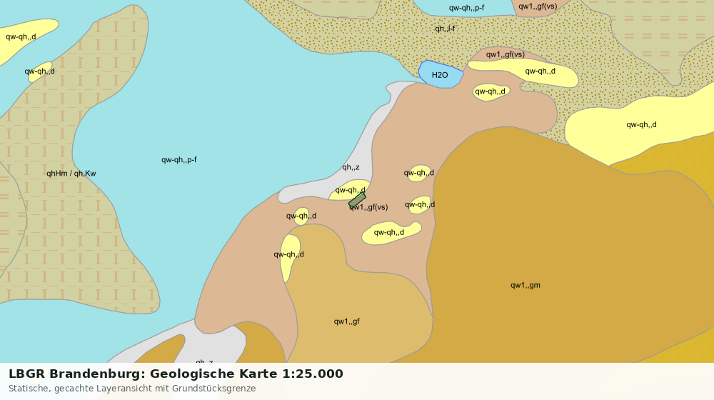 Statische Kartenansicht: LBGR Brandenburg: Geologische Karte 1:25.000