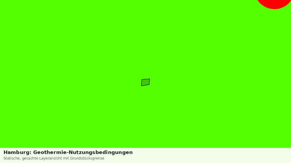 Statische Kartenansicht: Hamburg: Geothermie-Nutzungsbedingungen