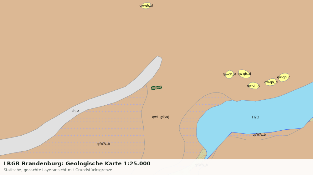 Statische Kartenansicht: LBGR Brandenburg: Geologische Karte 1:25.000