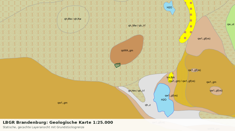 Statische Kartenansicht: LBGR Brandenburg: Geologische Karte 1:25.000
