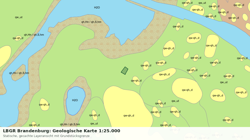 Statische Kartenansicht: LBGR Brandenburg: Geologische Karte 1:25.000
