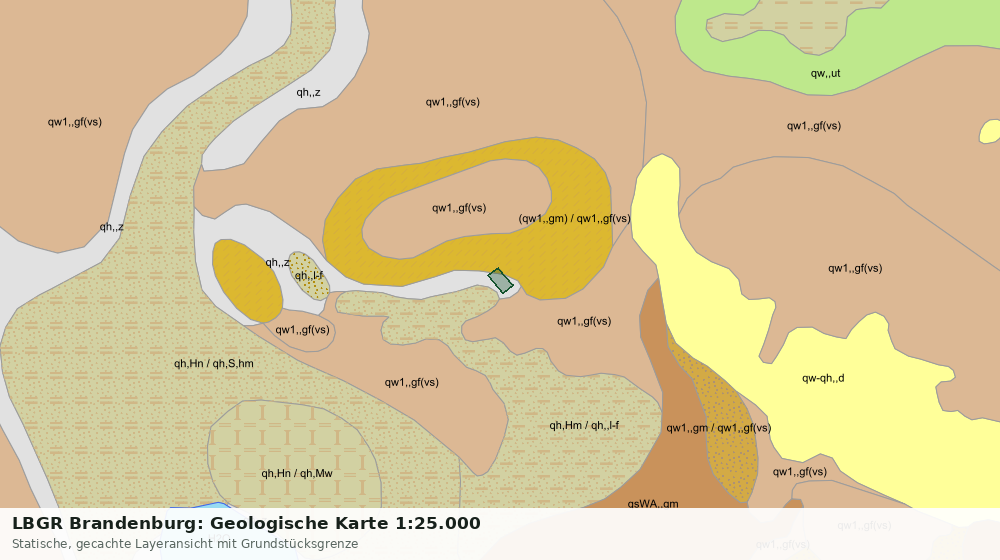 Statische Kartenansicht: LBGR Brandenburg: Geologische Karte 1:25.000