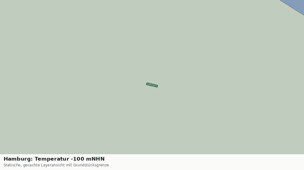 Statische Kartenansicht: Hamburg: Temperatur -100 mNHN