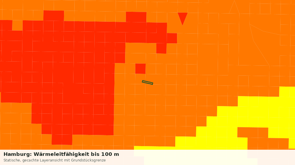 Statische Kartenansicht: Hamburg: Wärmeleitfähigkeit bis 100 m