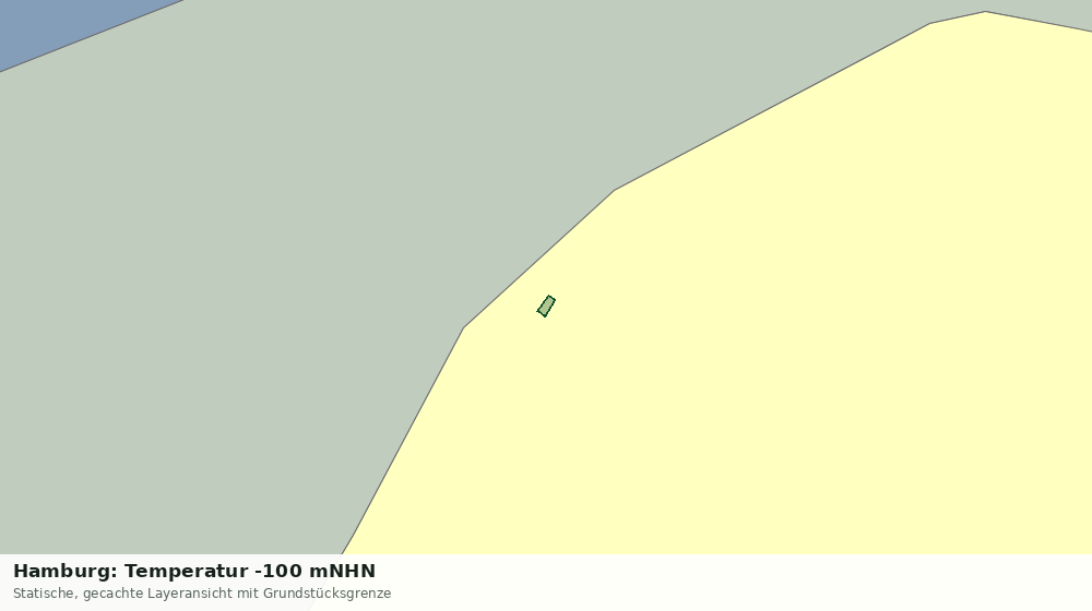 Statische Kartenansicht: Hamburg: Temperatur -100 mNHN