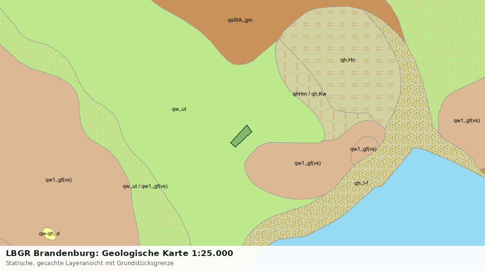 Statische Kartenansicht: LBGR Brandenburg: Geologische Karte 1:25.000