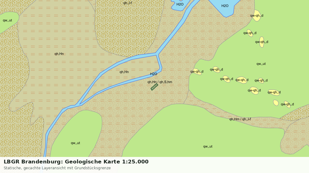 Statische Kartenansicht: LBGR Brandenburg: Geologische Karte 1:25.000