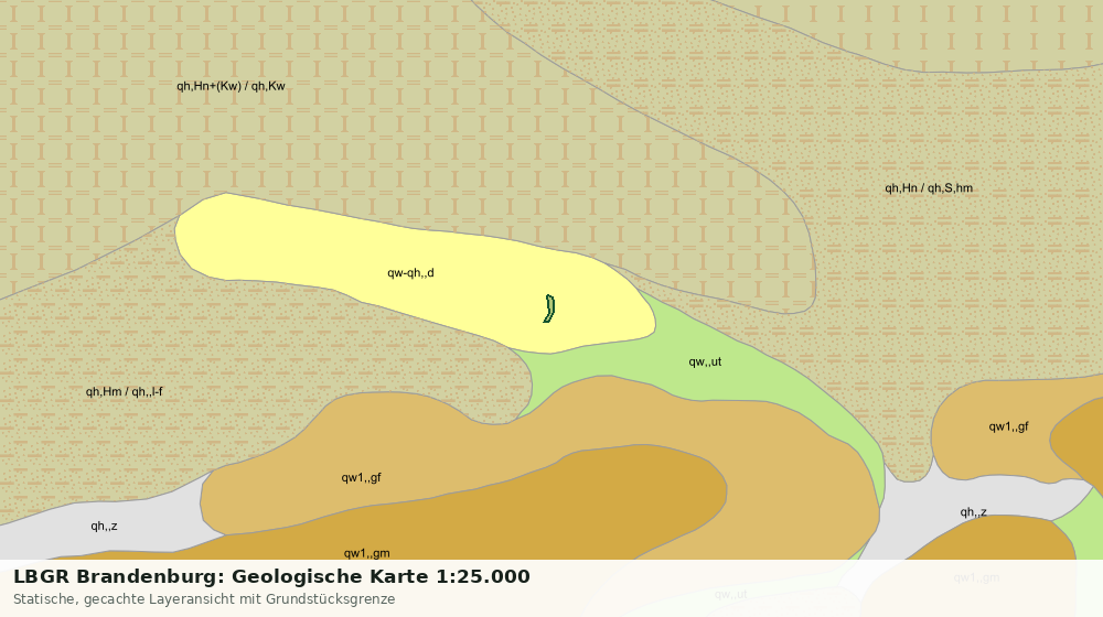 Statische Kartenansicht: LBGR Brandenburg: Geologische Karte 1:25.000