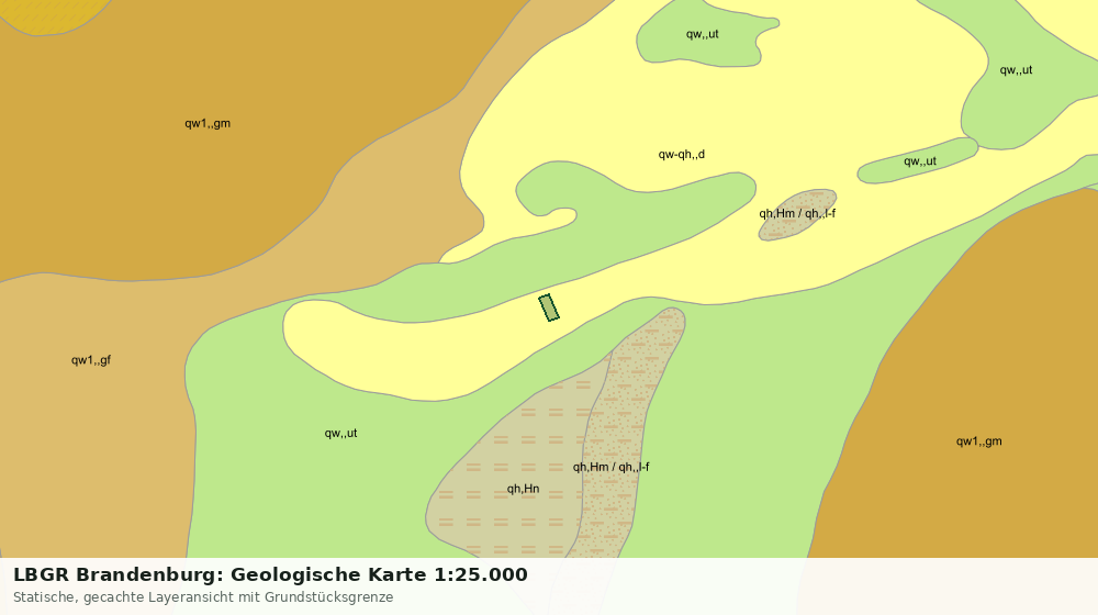 Statische Kartenansicht: LBGR Brandenburg: Geologische Karte 1:25.000