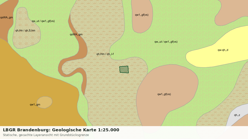 Statische Kartenansicht: LBGR Brandenburg: Geologische Karte 1:25.000