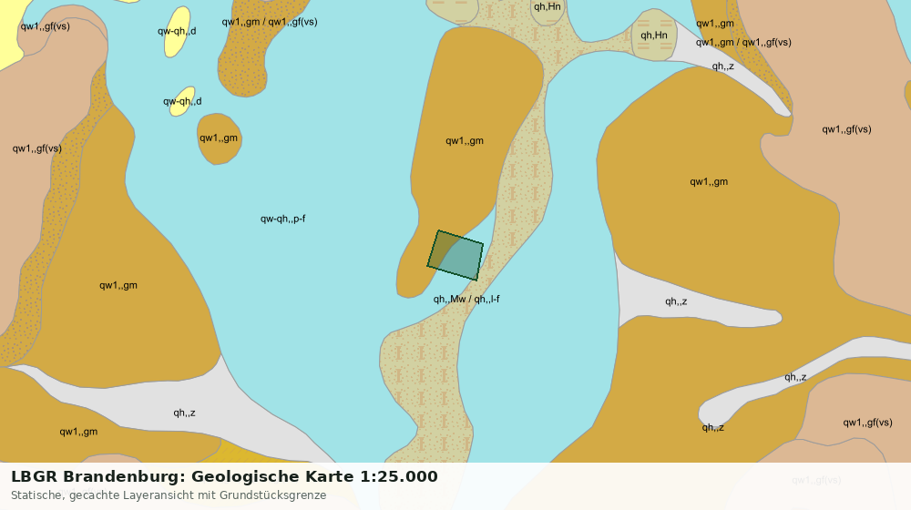 Statische Kartenansicht: LBGR Brandenburg: Geologische Karte 1:25.000