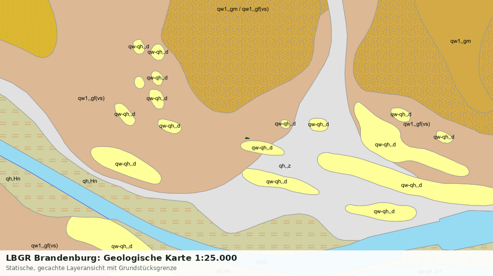 Statische Kartenansicht: LBGR Brandenburg: Geologische Karte 1:25.000