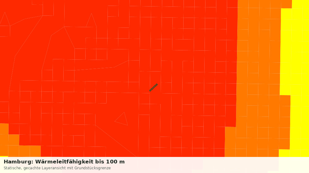 Statische Kartenansicht: Hamburg: Wärmeleitfähigkeit bis 100 m