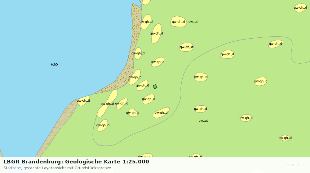Statische Kartenansicht: LBGR Brandenburg: Geologische Karte 1:25.000