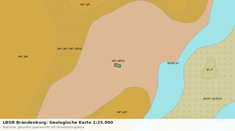 Statische Kartenansicht: LBGR Brandenburg: Geologische Karte 1:25.000