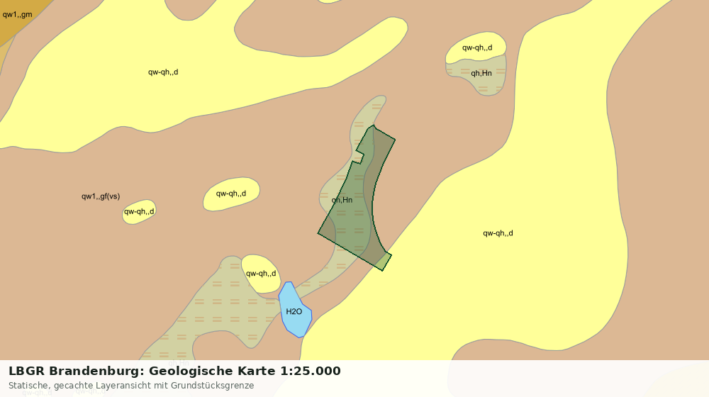 Statische Kartenansicht: LBGR Brandenburg: Geologische Karte 1:25.000