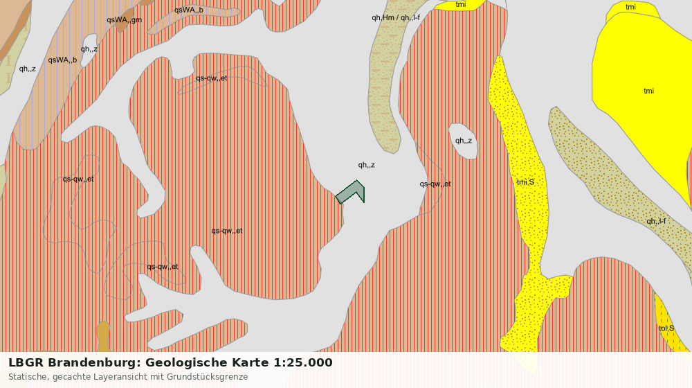 Statische Kartenansicht: LBGR Brandenburg: Geologische Karte 1:25.000