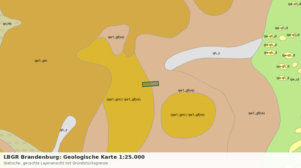 Statische Kartenansicht: LBGR Brandenburg: Geologische Karte 1:25.000