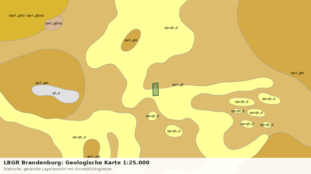 Statische Kartenansicht: LBGR Brandenburg: Geologische Karte 1:25.000