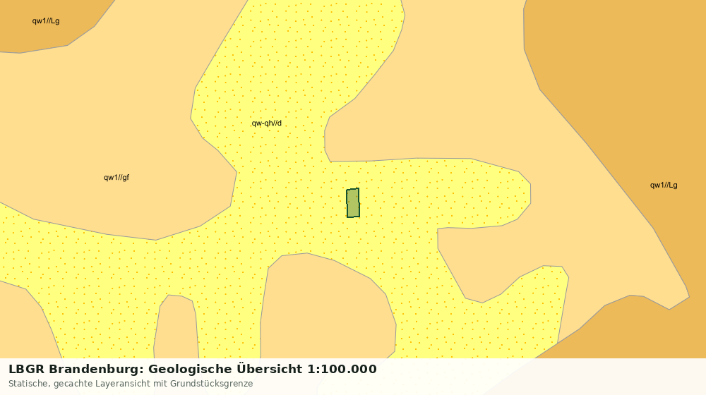 Statische Kartenansicht: LBGR Brandenburg: Geologische Übersicht 1:100.000