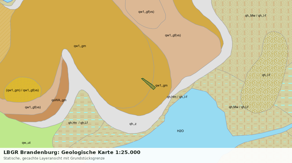 Statische Kartenansicht: LBGR Brandenburg: Geologische Karte 1:25.000