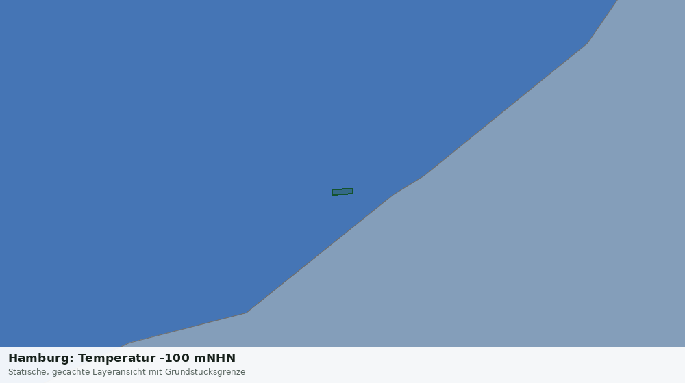 Statische Kartenansicht: Hamburg: Temperatur -100 mNHN