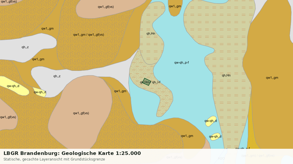 Statische Kartenansicht: LBGR Brandenburg: Geologische Karte 1:25.000
