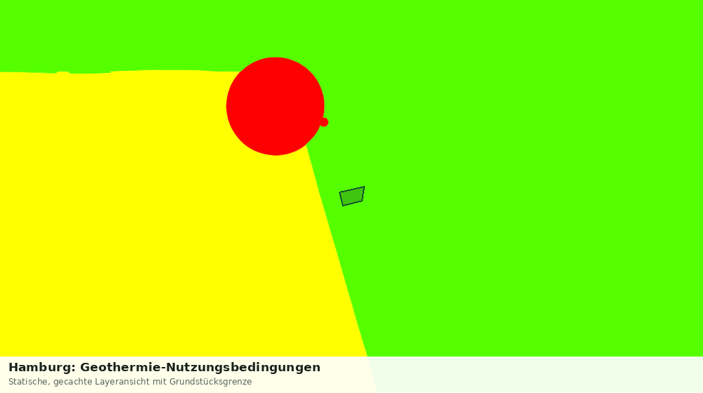 Statische Kartenansicht: Hamburg: Geothermie-Nutzungsbedingungen
