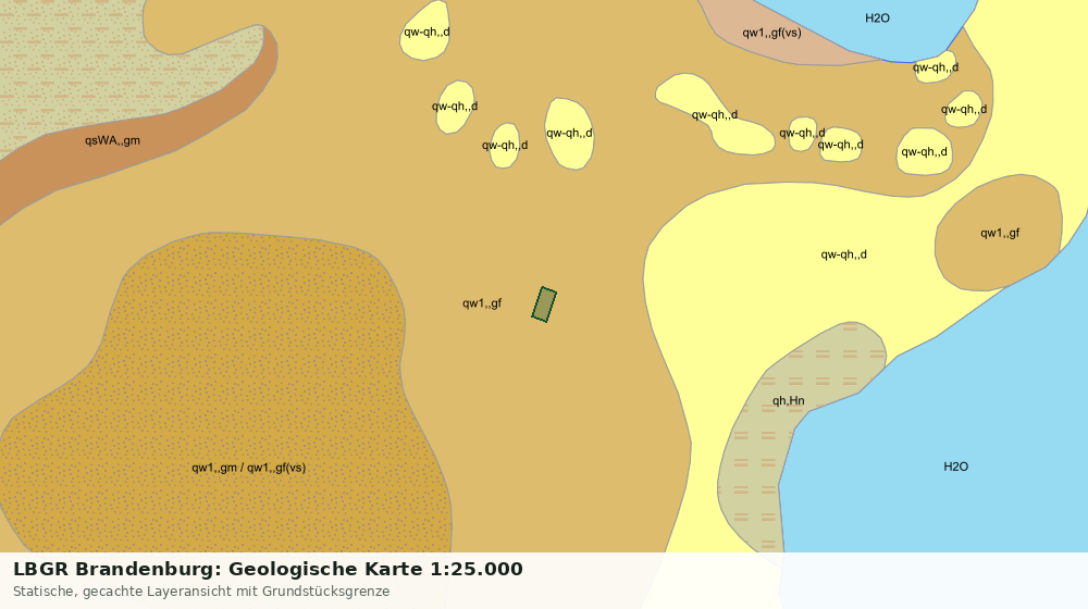 Statische Kartenansicht: LBGR Brandenburg: Geologische Karte 1:25.000