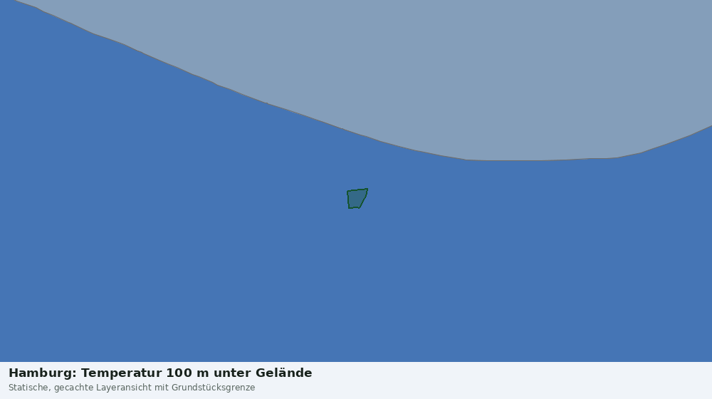 Statische Kartenansicht: Hamburg: Temperatur 100 m unter Gelände