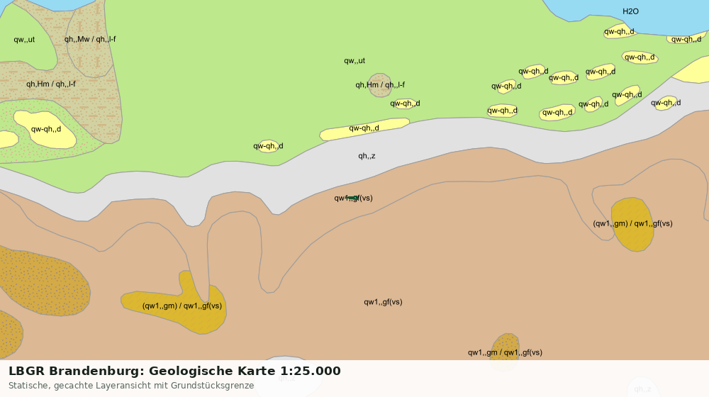 Statische Kartenansicht: LBGR Brandenburg: Geologische Karte 1:25.000