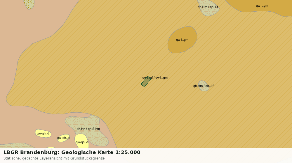 Statische Kartenansicht: LBGR Brandenburg: Geologische Karte 1:25.000