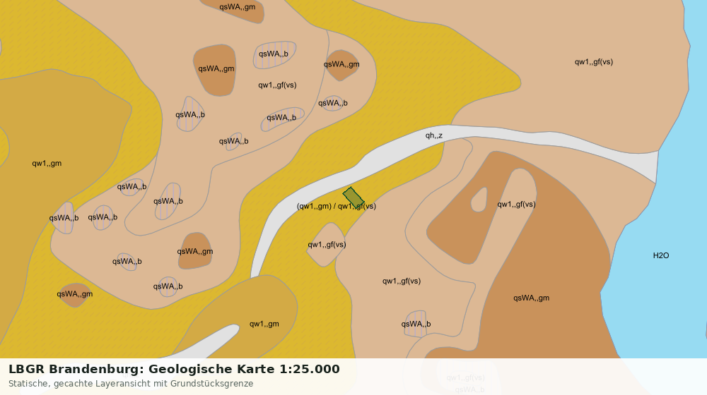 Statische Kartenansicht: LBGR Brandenburg: Geologische Karte 1:25.000