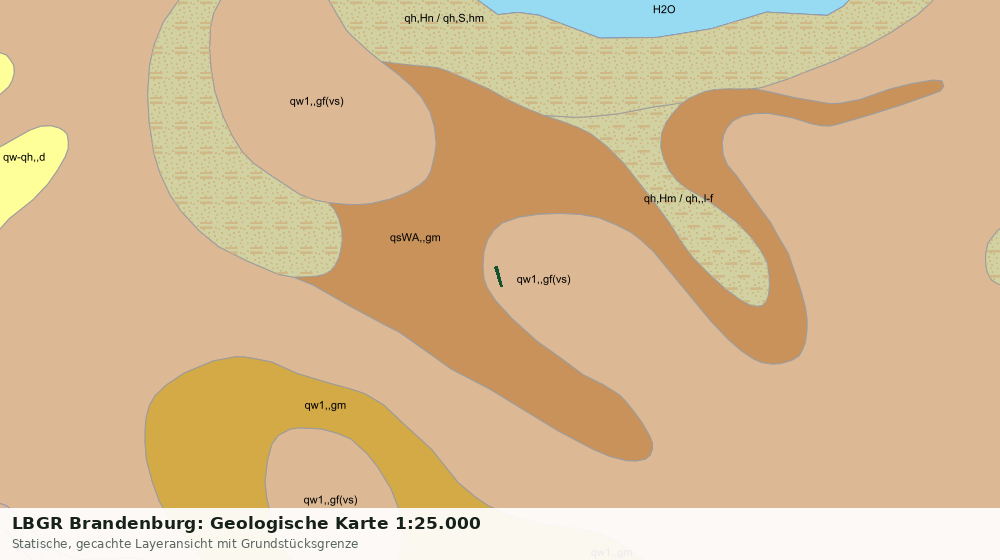Statische Kartenansicht: LBGR Brandenburg: Geologische Karte 1:25.000