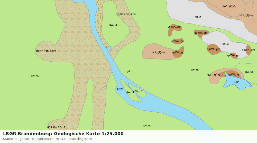 Statische Kartenansicht: LBGR Brandenburg: Geologische Karte 1:25.000