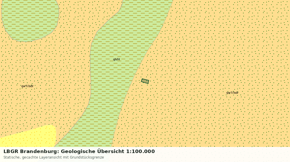Statische Kartenansicht: LBGR Brandenburg: Geologische Übersicht 1:100.000