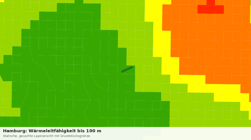 Statische Kartenansicht: Hamburg: Wärmeleitfähigkeit bis 100 m