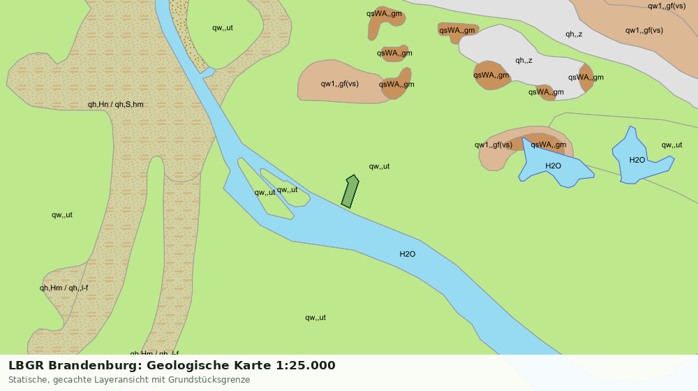 Statische Kartenansicht: LBGR Brandenburg: Geologische Karte 1:25.000