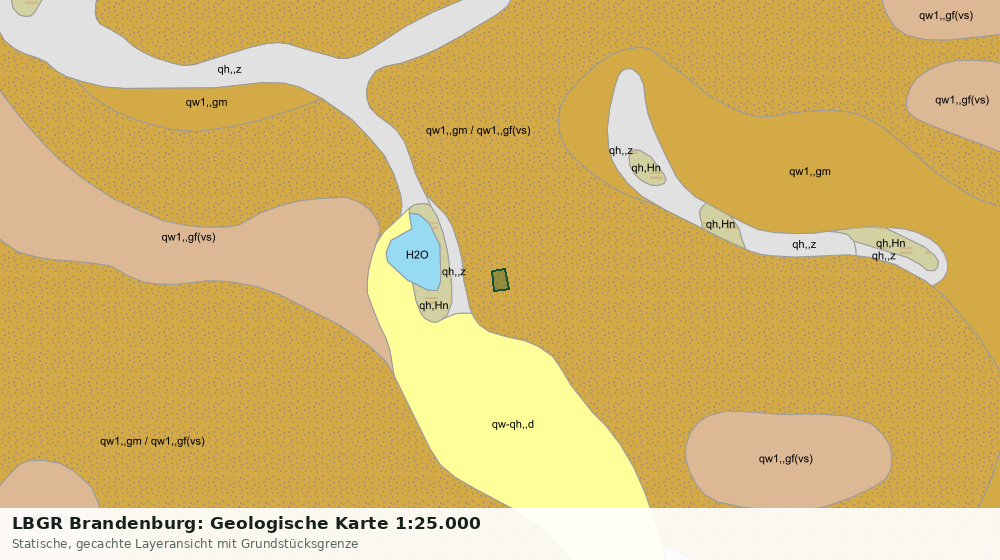 Statische Kartenansicht: LBGR Brandenburg: Geologische Karte 1:25.000