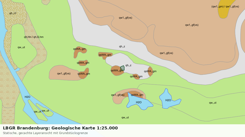 Statische Kartenansicht: LBGR Brandenburg: Geologische Karte 1:25.000