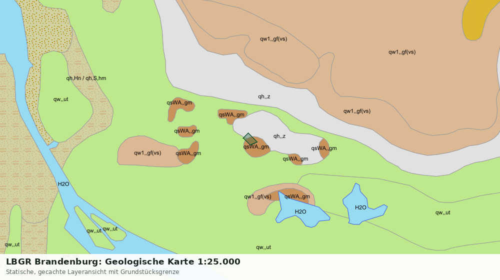 Statische Kartenansicht: LBGR Brandenburg: Geologische Karte 1:25.000